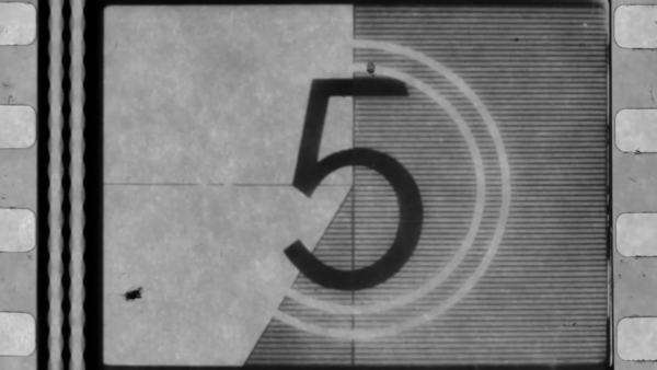 universal film/academy leader countdown, made using 35mm celluloid