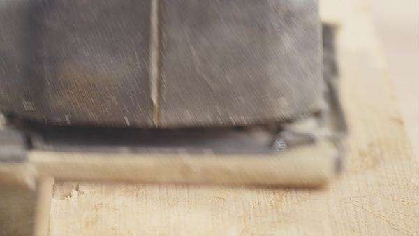 Close Up Of A Belt Sander Being Used On Wood Stock Video Footage