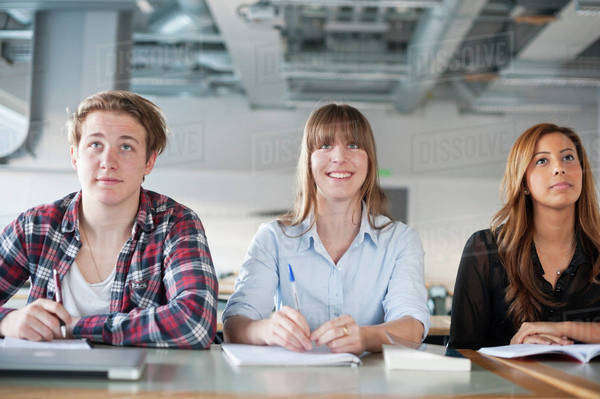 University Students Paying Attention In Class Stock Photo Dissolve