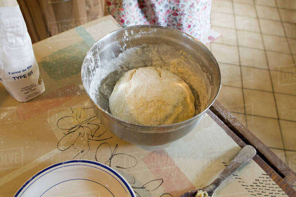 Pastry dough in mixing bowl - Stock Photo - Dissolve
