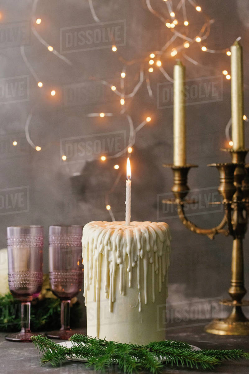 Cake with melting frosting Stock Photo Dissolve