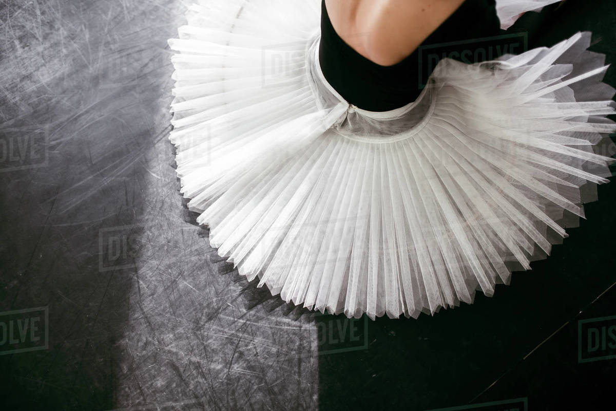 Skirt of ballerina sitting - Stock Photo - Dissolve