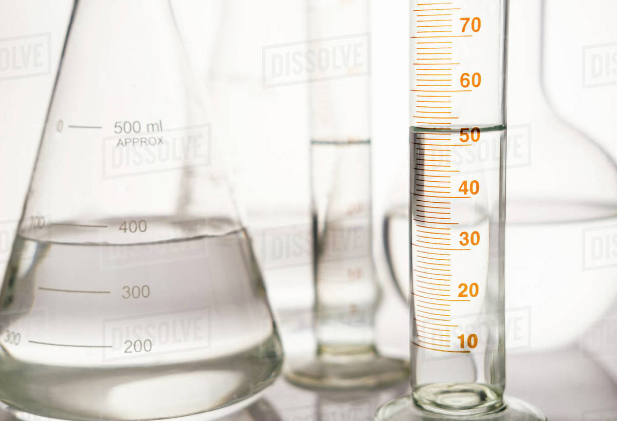 Water in beakers Stock Photo Dissolve