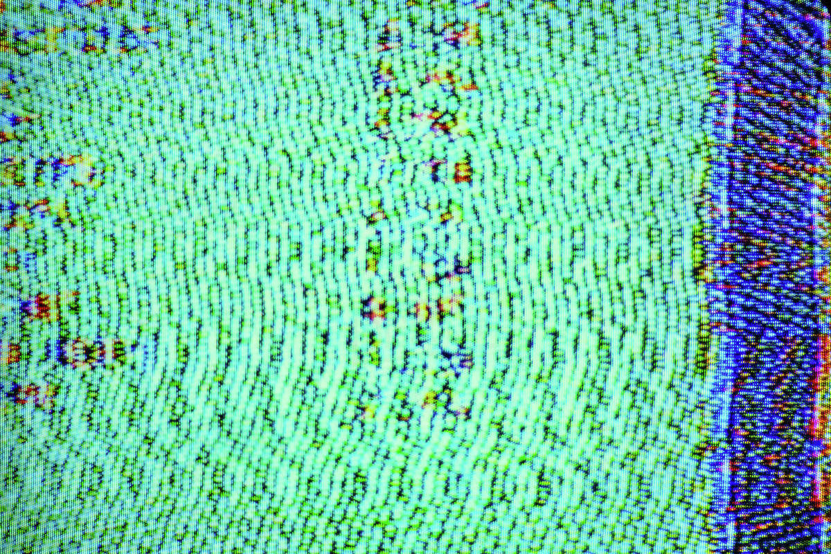 Closeup of television static Stock Photo Dissolve