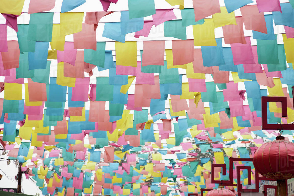 paper-flags-over-city-street-stock-photo-dissolve