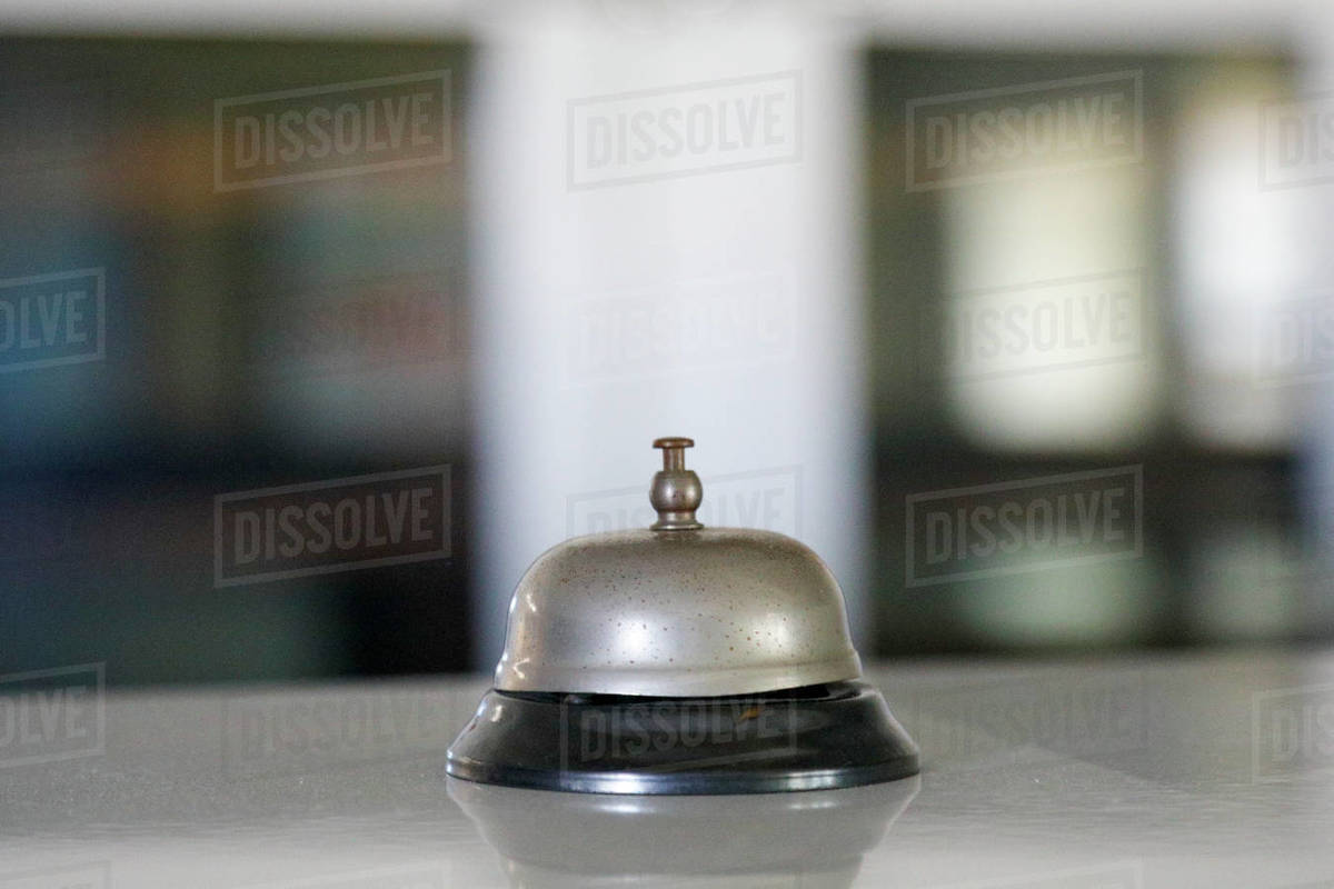 Closeup of vintage call bell Stock Photo Dissolve