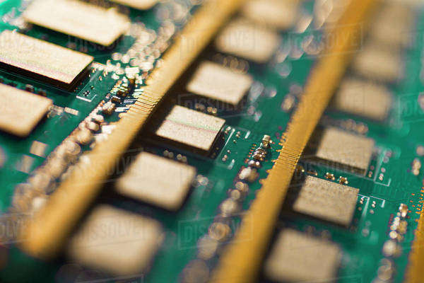 Studio shot of computer chips - Stock Photo - Dissolve