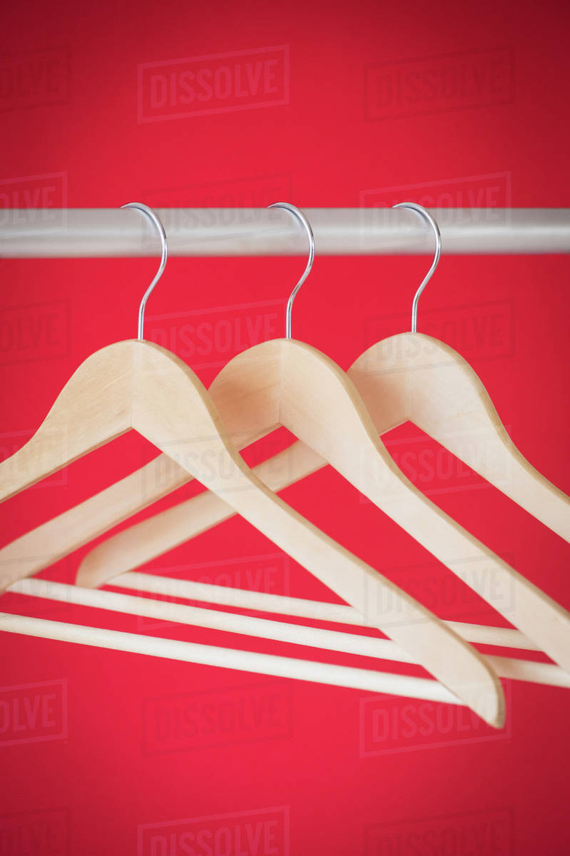 Studio shot of hangers Stock Photo Dissolve