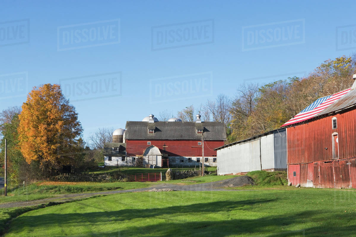 USA, New York,Chester, Historic wooden architecture Stock Photo
