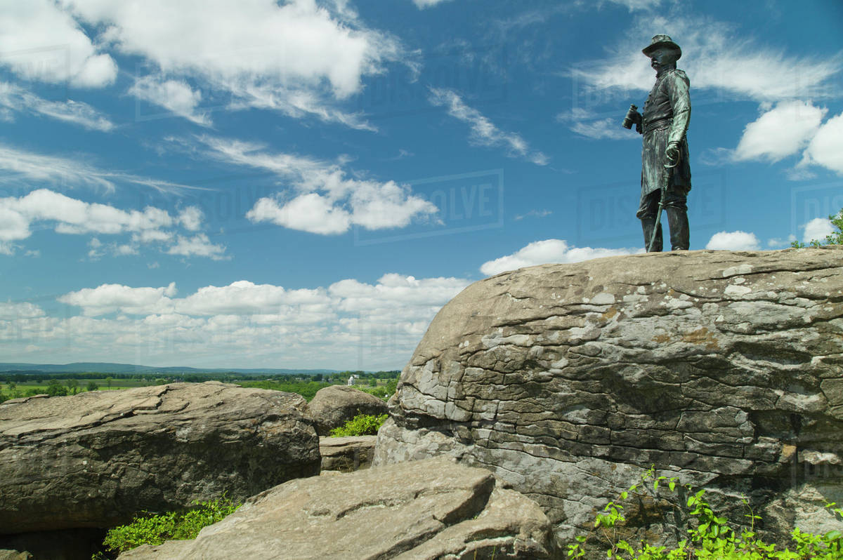 Statue at Gettysburg National Military Park Stock Photo Dissolve
