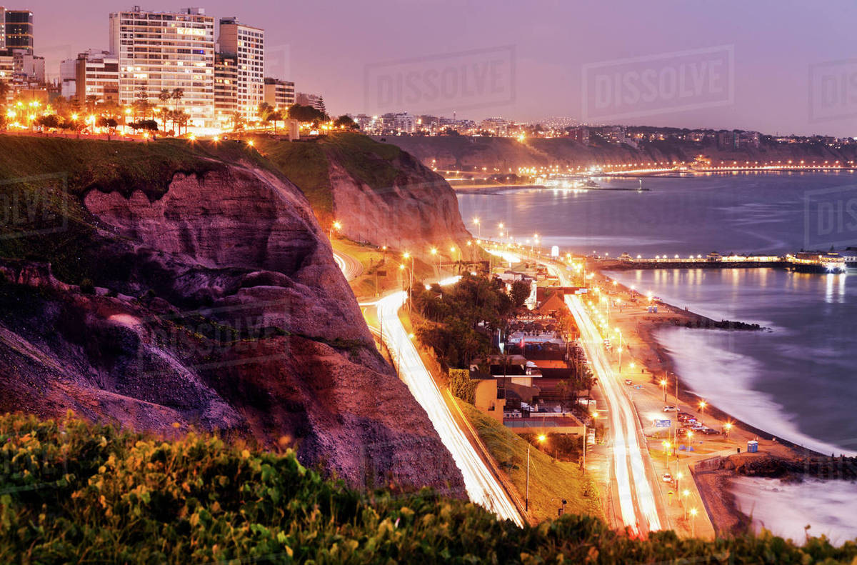 Peru Lima Miraflores Cliffs Of Miraflores At Sunset Royalty free Peru Lima Miraflores Cliffs Of Miraflores At Sunset Royalty free
