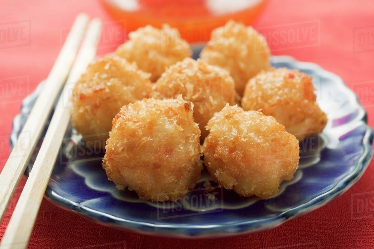 Breaded shrimp balls (Asia) Stock Photo Dissolve