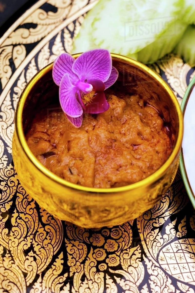 Peanut sauce (Thailand) Stock Photo Dissolve