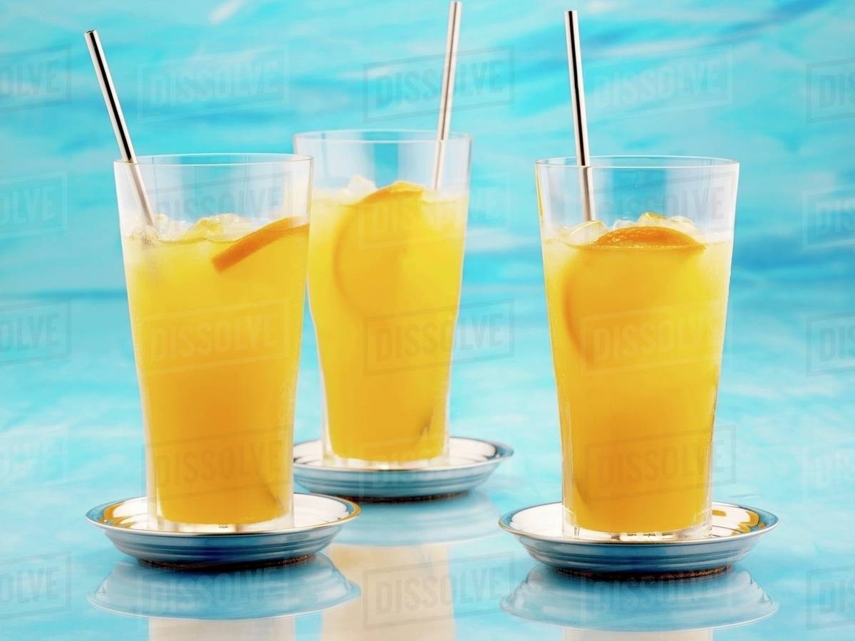 Tangerine Cloud (Cognac, orange liqueur, orange juice) Stock Photo