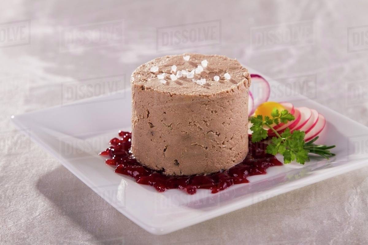 Goose liver pate with cranberries Stock Photo Dissolve
