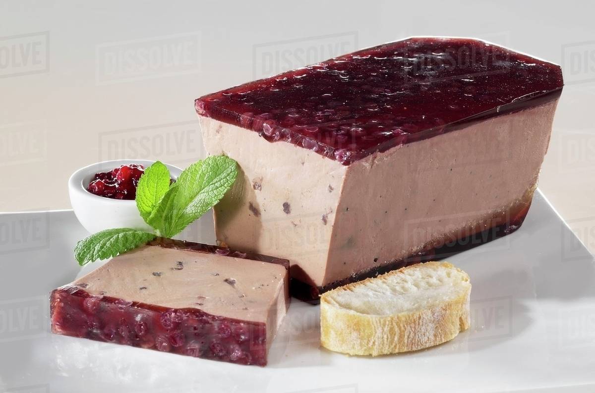 Chicken liver pate with cranberry jam Stock Photo Dissolve