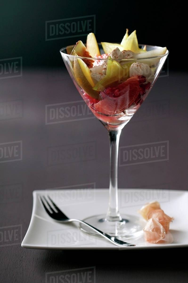 A spicy fruit salad with balsamic vinegar Stock Photo Dissolve