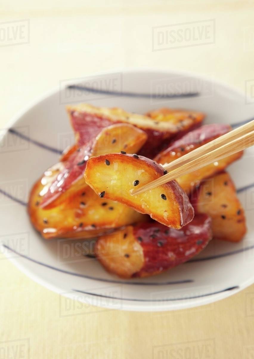 Deep fried sweet potato Stock Photo Dissolve
