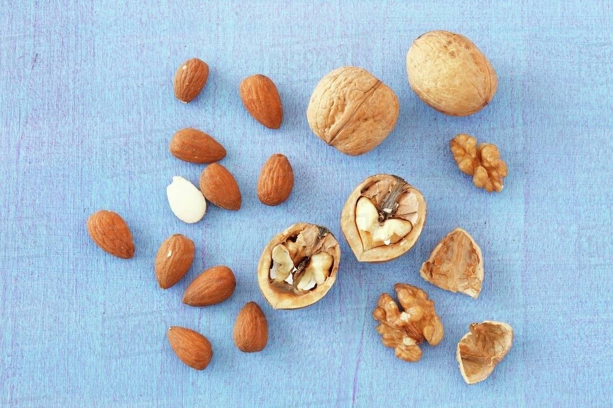Walnuts and almonds Stock Photo Dissolve