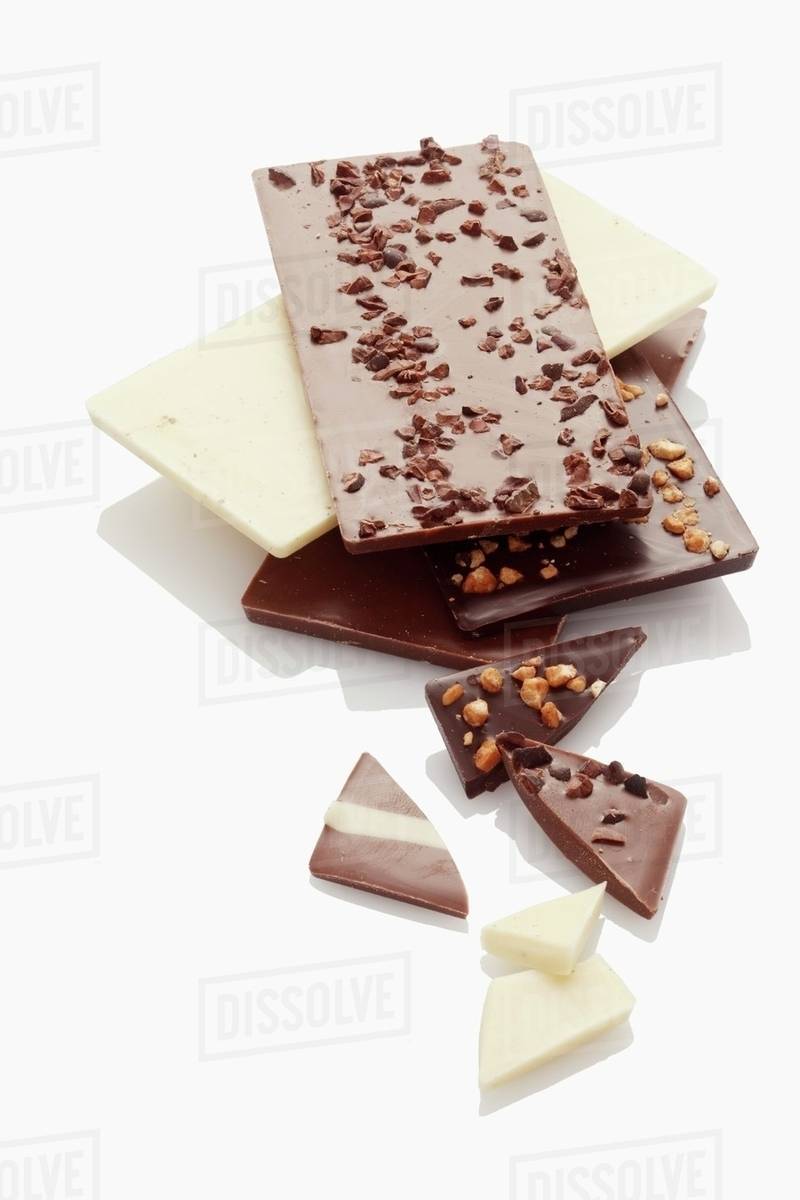 Various types of chocolate bars Stock Photo Dissolve