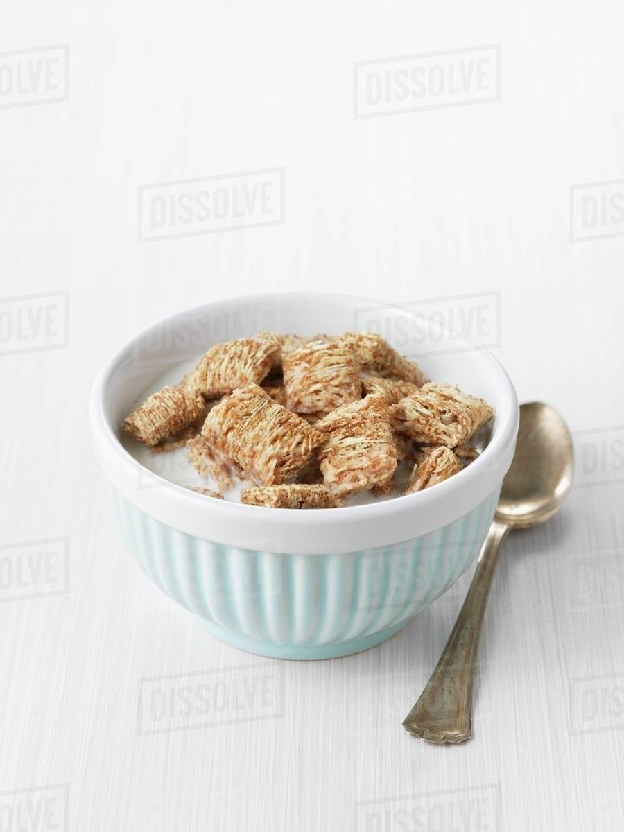 Muesli with shredded wheat Stock Photo Dissolve