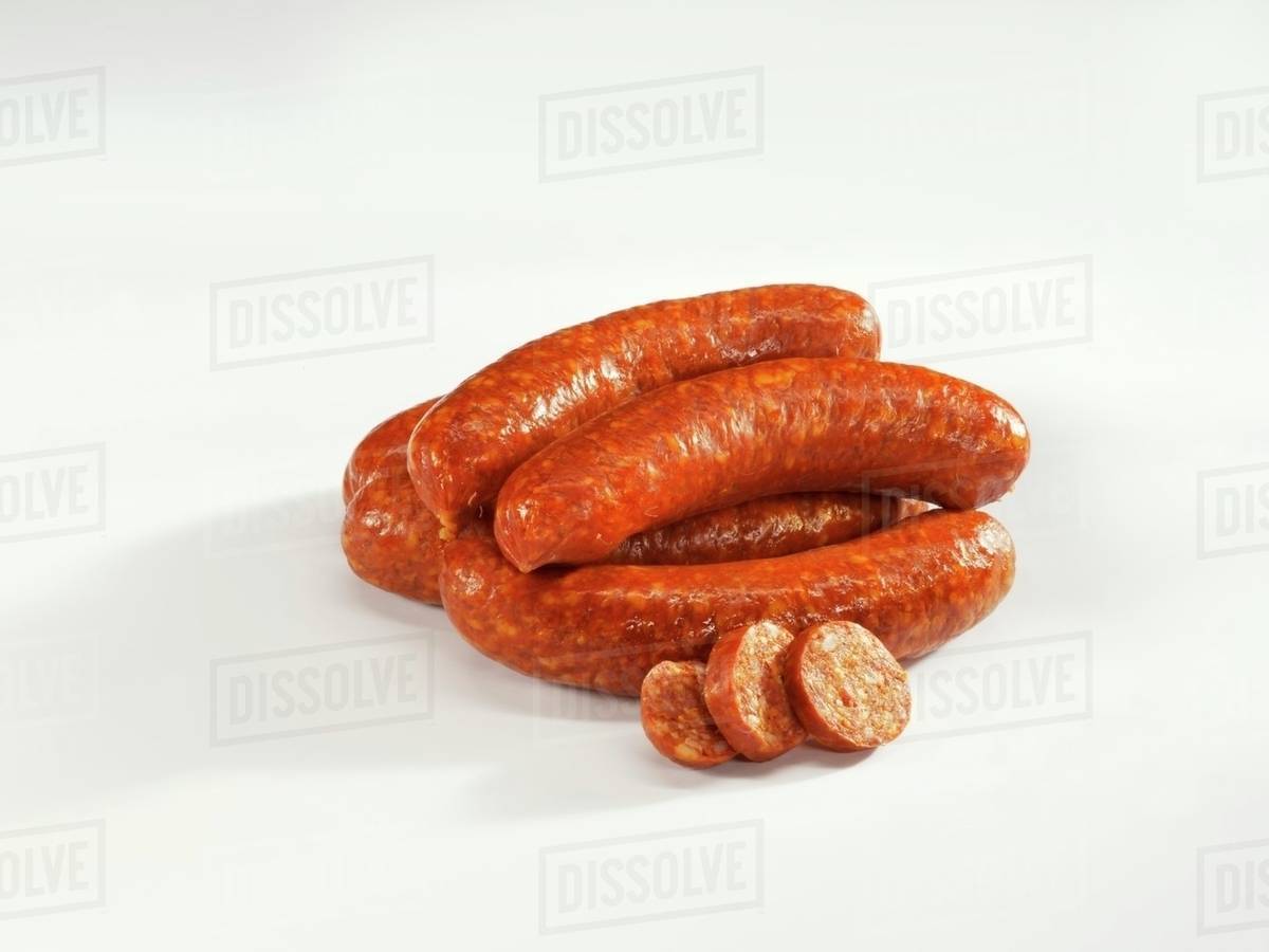 Paprika sausages Stock Photo Dissolve
