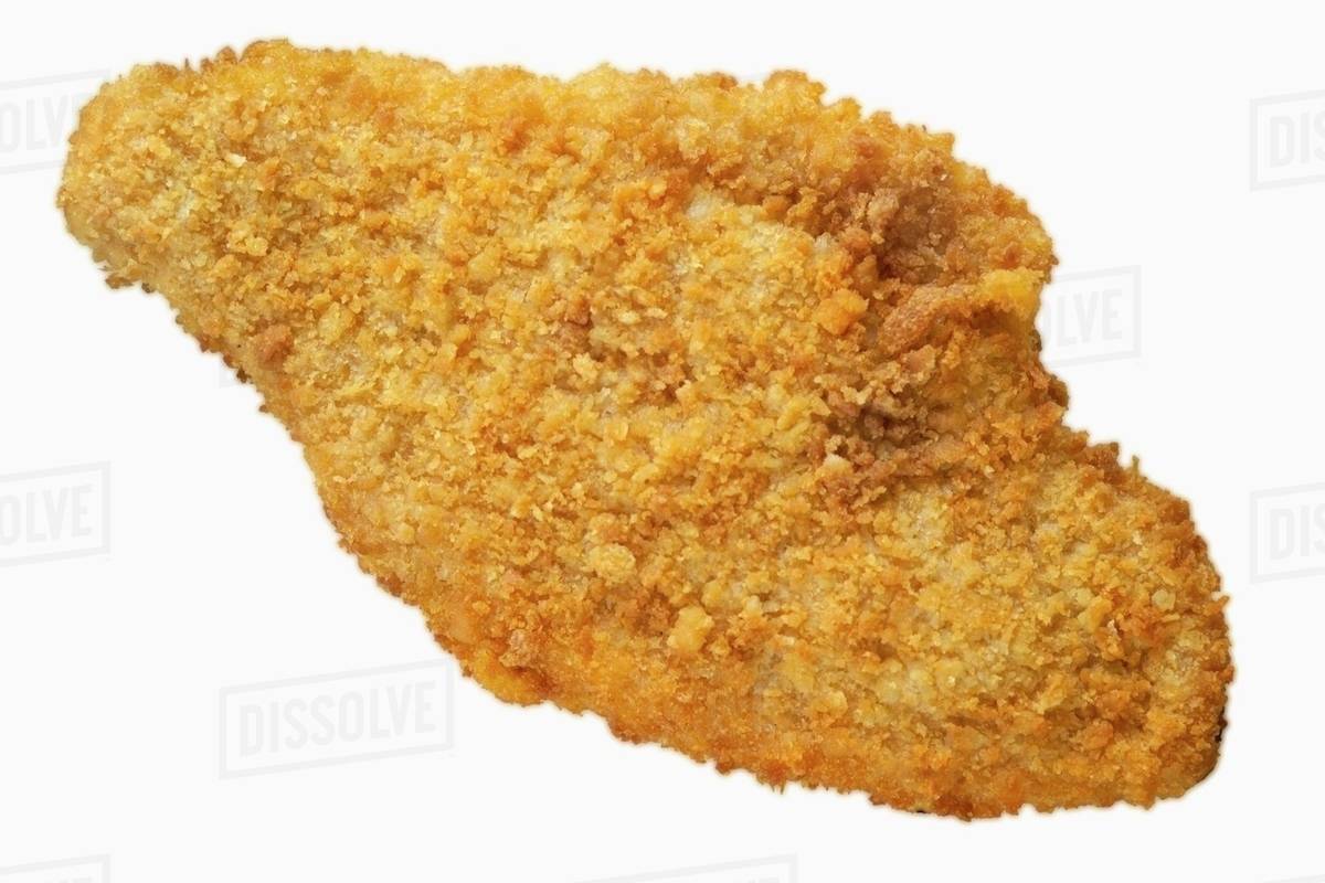 Breaded, deepfried fish fillet Stock Photo Dissolve