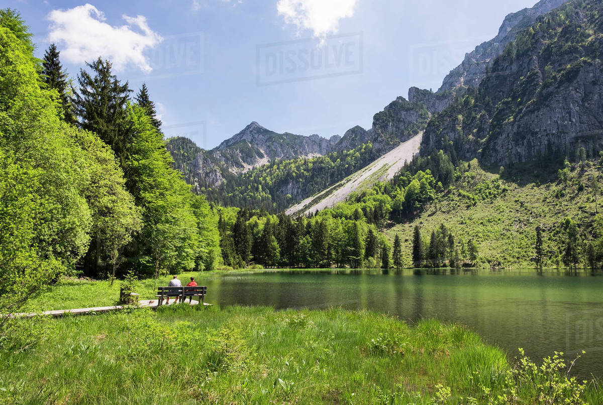 Germany, Bavaria, Chiemgau Alps, Inzell, Frillensee and Staufen