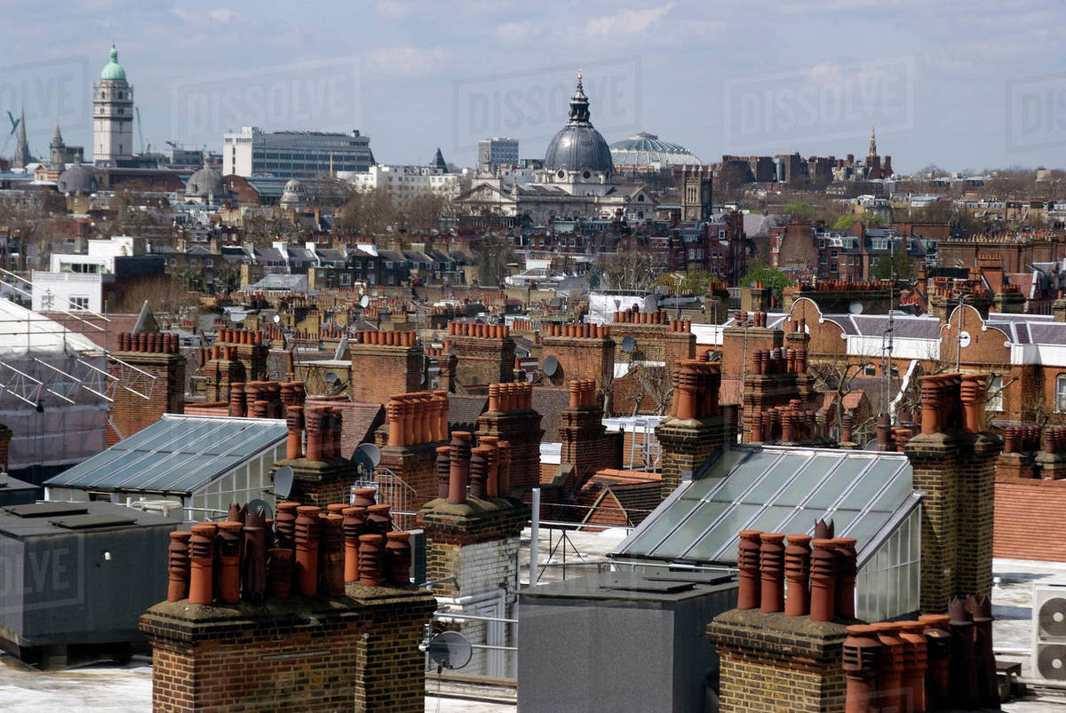 View over the rooftops of London Stock Photo Dissolve