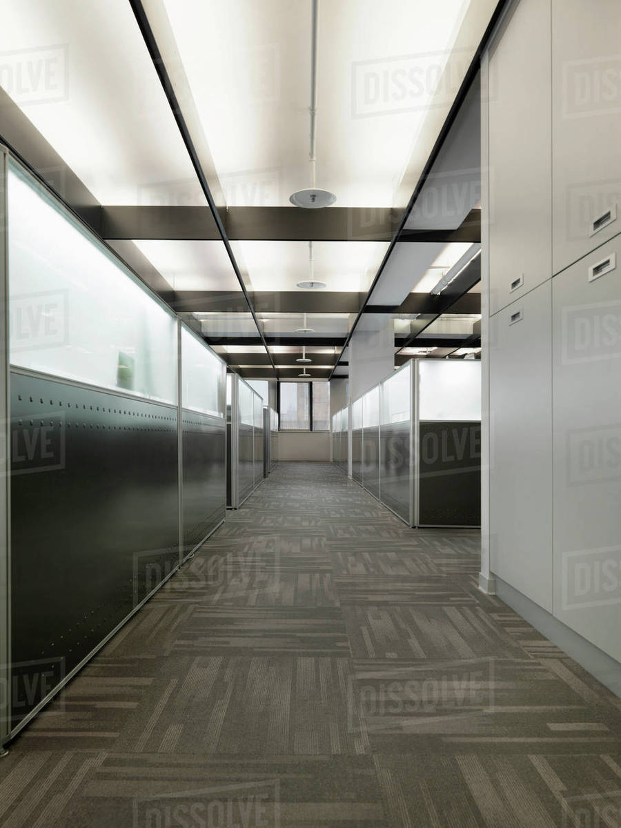 Interior Of A Contemporary Office E With Cubicles Stock Photo Interior Of A Contemporary Office E With Cubicles