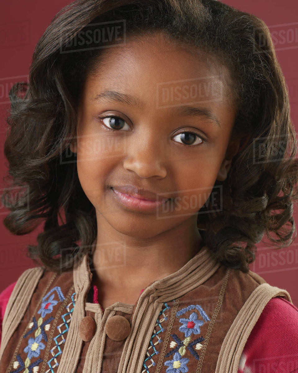 Portrait of mixed race girl Stock Photo Dissolve
