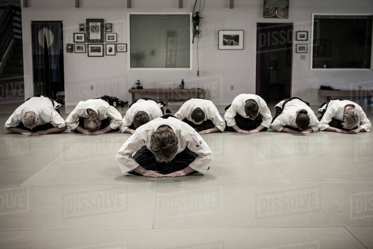 People in martial arts class Stock Photo Dissolve
