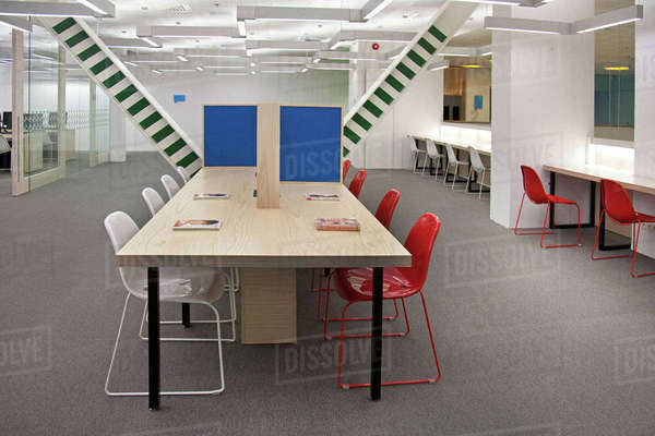 Modern library tables - Royalty-free Stock Photo | Dissolve