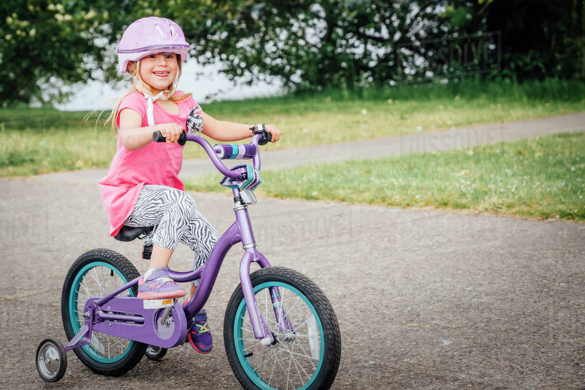 lady riding a bike