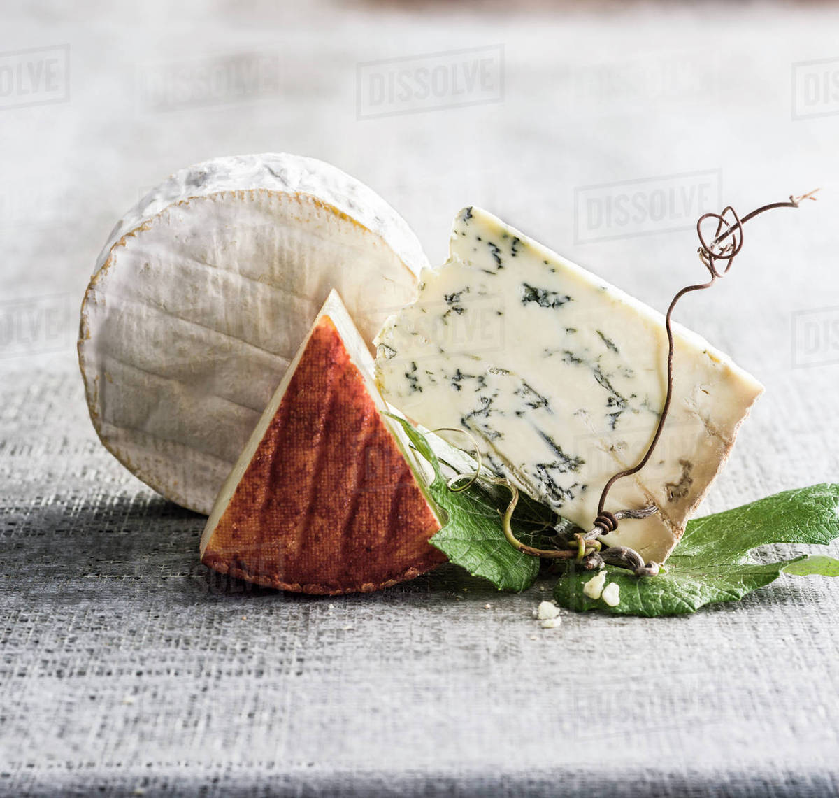 Wedges of cheese Stock Photo Dissolve