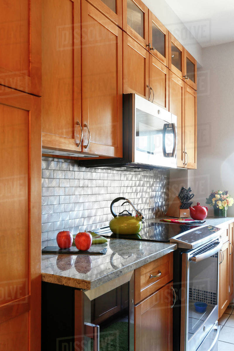 Stove and in modern kitchen Stock Photo Dissolve