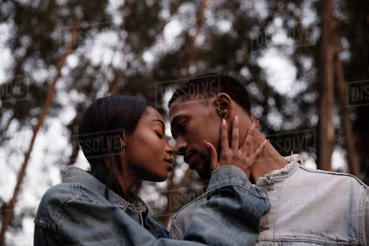 Couple rubbing noses Stock Photo Dissolve