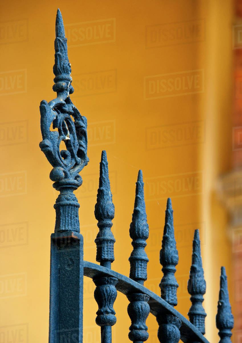 Wrought Iron Gate Detail Stock Photo Dissolve