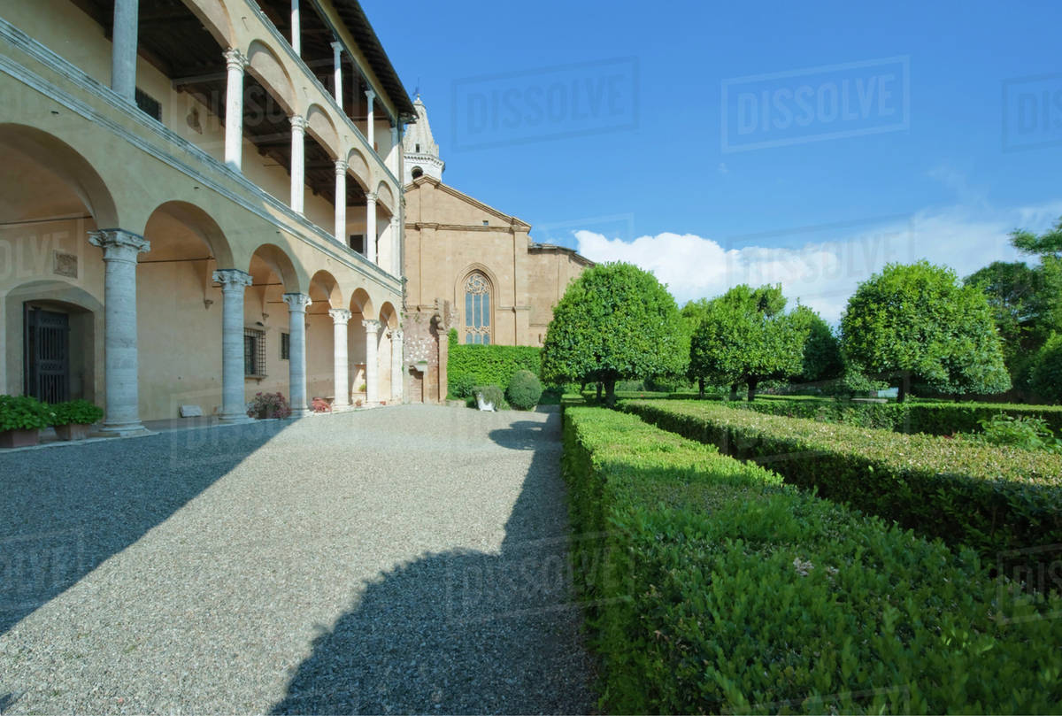 Palazzo Piccolomini Garden Stock Photo Dissolve