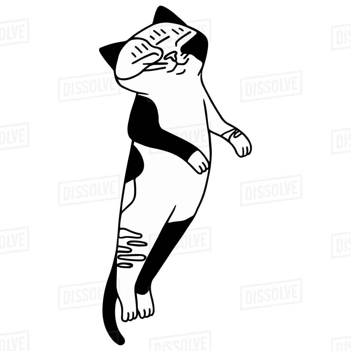 Illustration of a cat against white background Royalty-free stock photo