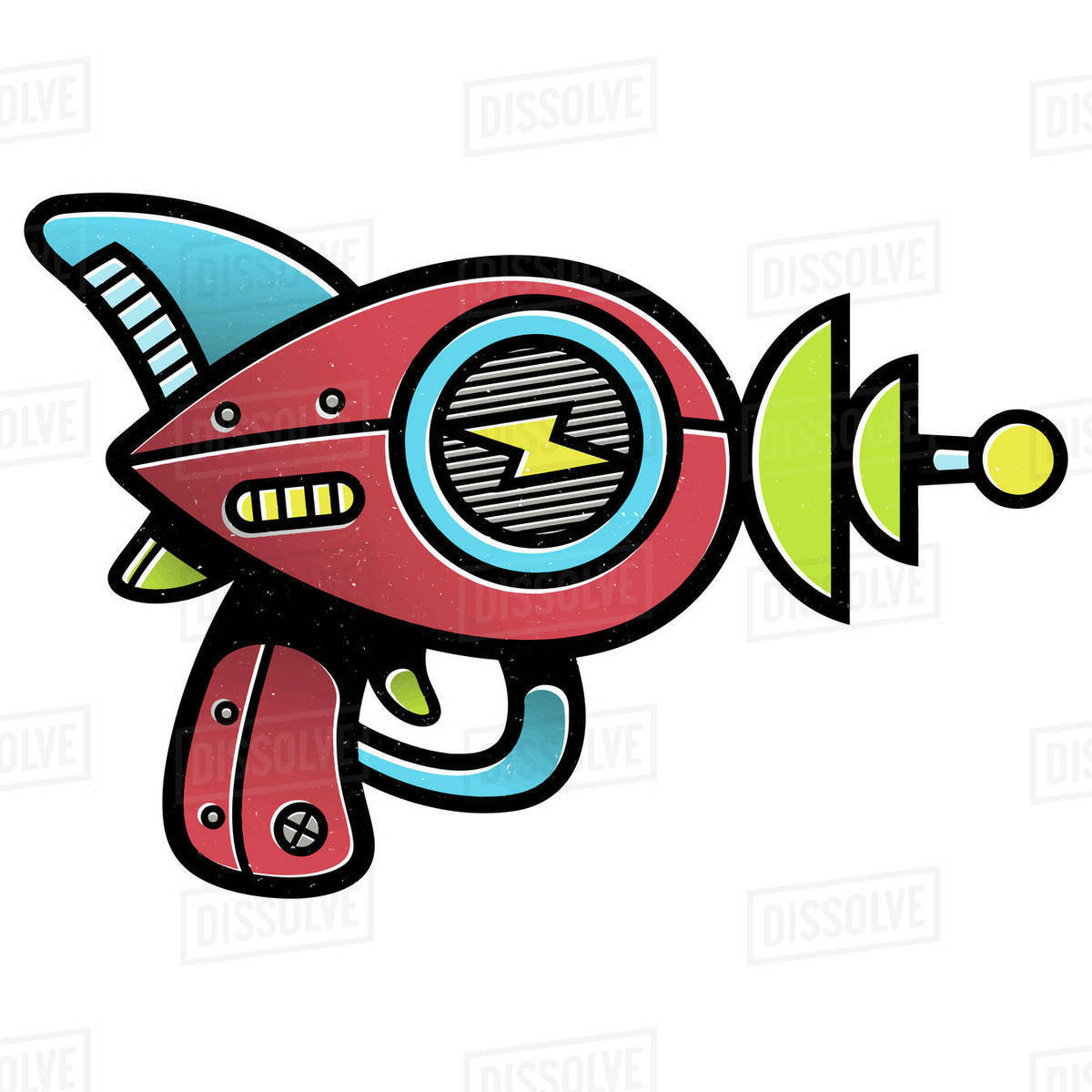 Illustration of laser gun isolated on white background Royalty-free stock photo