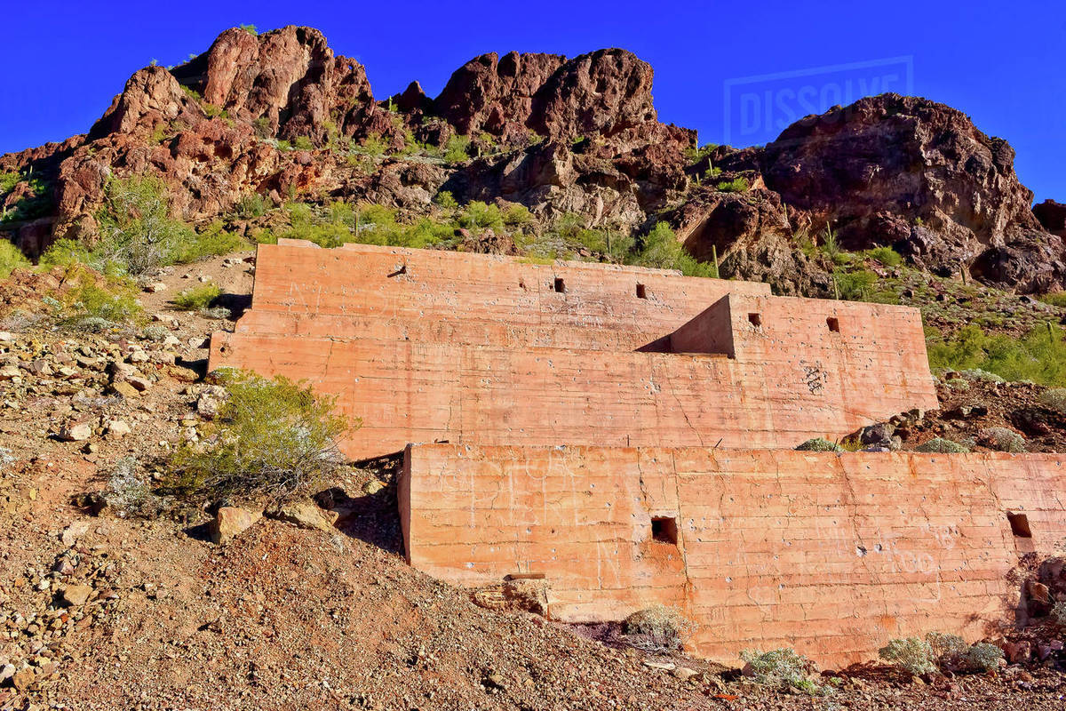 Ruins of Tonopah Belmont Mine, Arizona, USA Stock Photo Dissolve