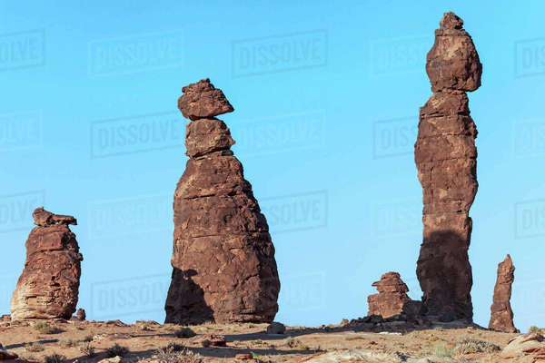 Rock formations in the desert, Riyadh, Saudi Arabia - Royalty-free ...