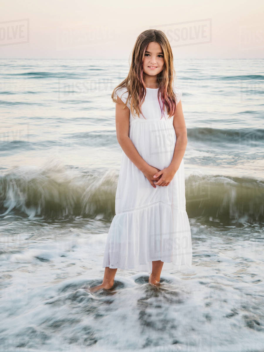 blue dress for baby girl Summer Wedding Flower Girls Dress Size 12 / Ivory