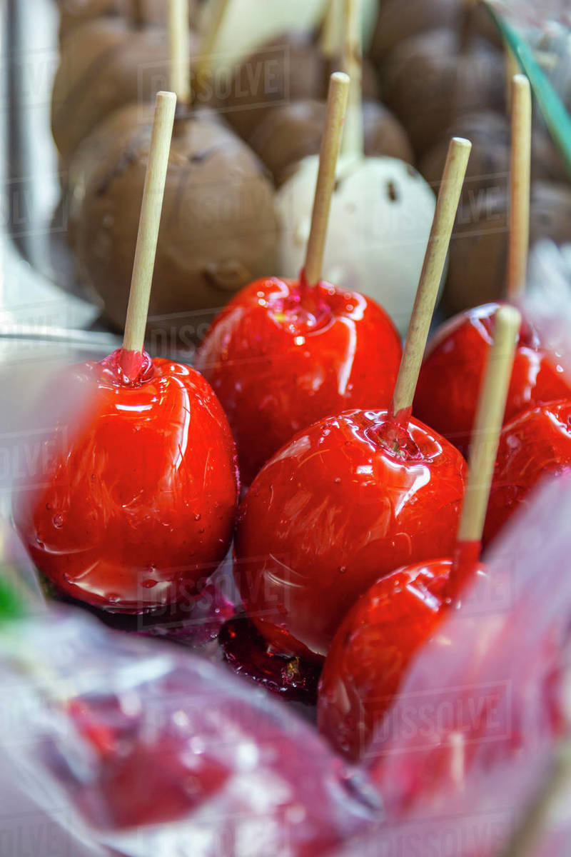 Toffee apples Stock Photo Dissolve