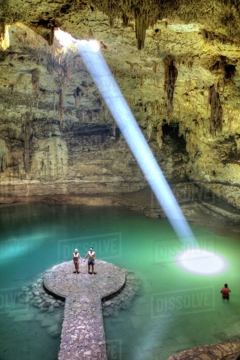 Suytun Cenote, Yucatan, Mexico, North America Royalty-free stock photo