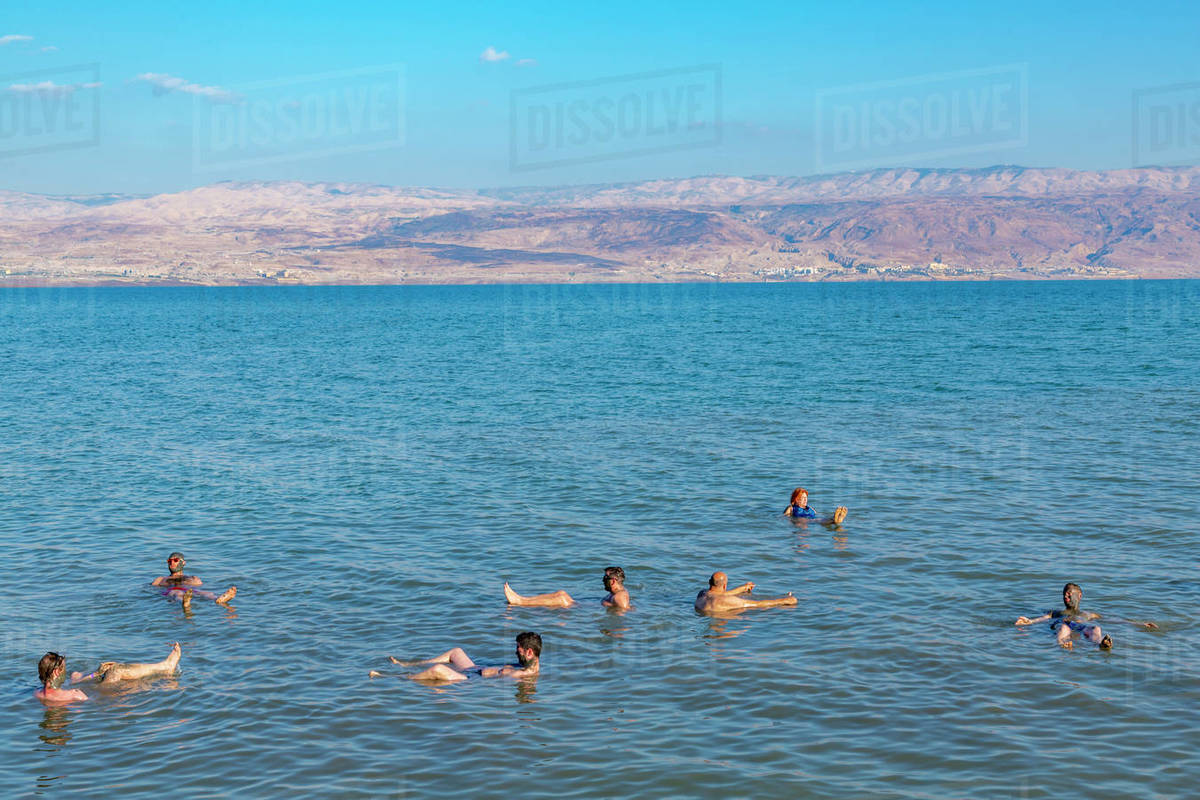 View of Dead Sea at Kalia Beach, Israel, Middle East Royalty-free stock photo