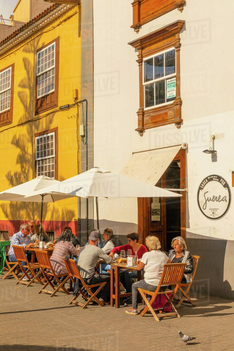 Restaurant in San Cristobal de La Laguna, Tenerife, Canary Islands, Spain, Atlantic Ocean, Europe Royalty-free stock photo