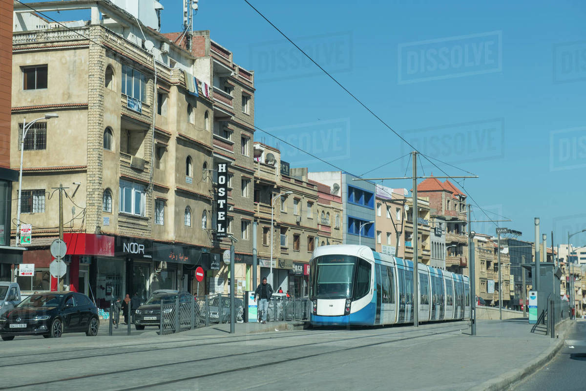 Modern tram in Algiers, Algeria, North Africa, Africa Royalty-free stock photo