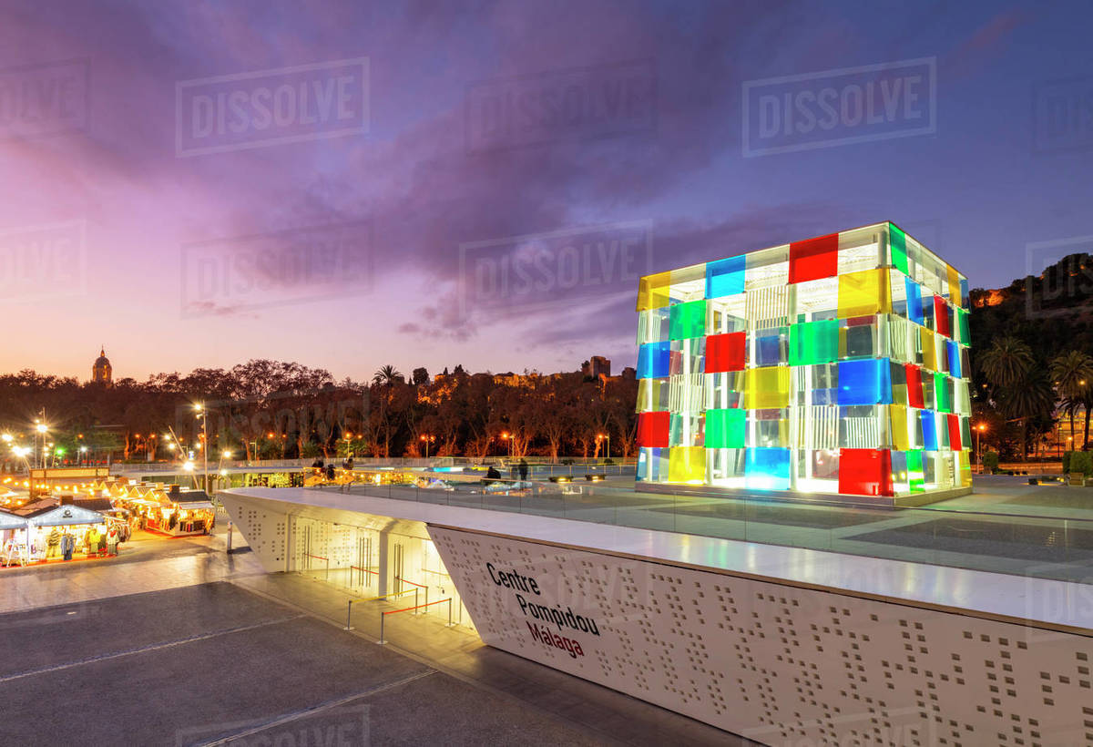 Centre Pompidou Museum, Malaga City, Costa Del Sol, Andalusia, Spain, Europe Royalty-free stock photo